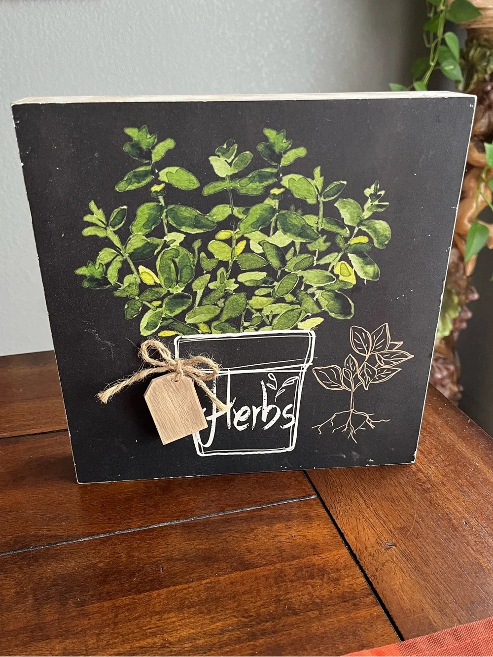 Cottage Garden Decor Bundle Herbs Wall Art Birds Candle Holder